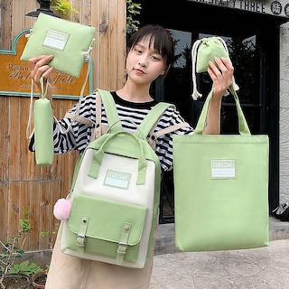 Foto 3 | Foto 3 | Mochila Sanlin Beans High School Canvas Travel Black - Venta Internacional.