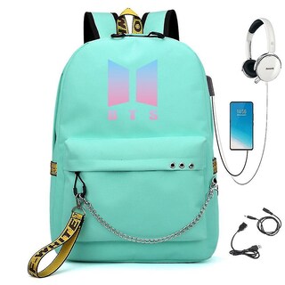 Foto 1 | Foto 1 | Mochila Huoguo Bts Cute Con Carga Usb De Nailon Impermeable - Venta Internacional.
