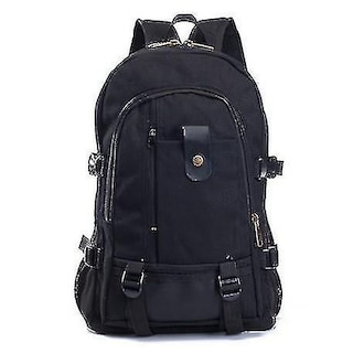 Foto 1 | Foto 1 | Mochila Huoguo De Lona Para Hombre, Escuela, Senderismo, Viajes, Negra - Venta Internacional.
