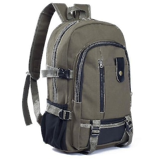 Foto 2 | Foto 2 | Mochila Huoguo De Lona Para Hombre, Escuela, Senderismo, Viajes, Negra - Venta Internacional.