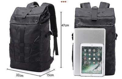 Foto 3 | Foto 3 | Mochila Huoguo Para Portátil De Viaje Para Hombre, Resistente Al Agua, Negra - Venta Internacional.
