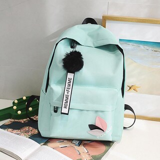 Foto 2 | Foto 2 | Mochila Huoguo Fashion Neutral Canvas School Green 29x39x13 - Venta Internacional.