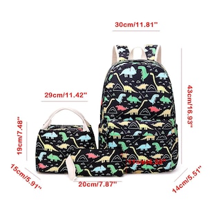 Foto 2 | Foto 2 | Set De Mochila Escolar Huoguo Dinosaur Para Niñas Y Niños Adolescentes - Venta Internacional.