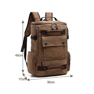 Foto 4 | Foto 4 | Mochila Huoguo Vintage Canvas Travel Para Hombre De 36-55 L De Capacidad - Venta Internacional.