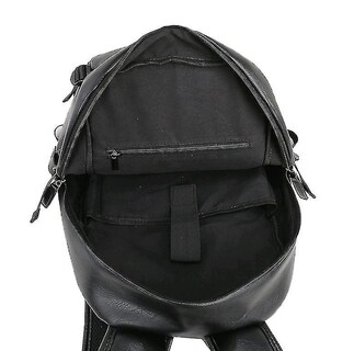 Foto 3 | Foto 3 | Mochila Huoguo, Casual, De Viaje, Para Ordenador, Piel Sintética, Negra - Venta Internacional.