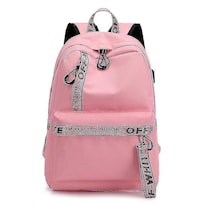 Mochila Huoguo Casual Para Mujer Para Salir Negra Y Amarilla - Venta Internacional.