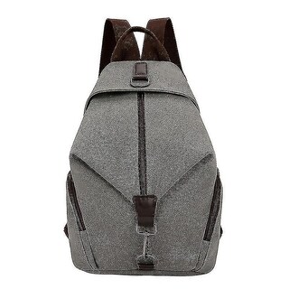 Foto 4 | Foto 4 | Mochila Huoguo Canvas Antirrobo Hombro Gris Azul - Venta Internacional.