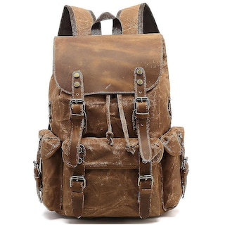 Foto 1 | Foto 1 | Mochila Huoguo, Lona Pulida, Retro, Impermeable, 33 X 13 X 44 Cm - Venta Internacional.