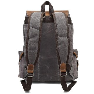 Foto 2 | Foto 2 | Mochila Huoguo, Lona Pulida, Retro, Impermeable, 33 X 13 X 44 Cm - Venta Internacional.