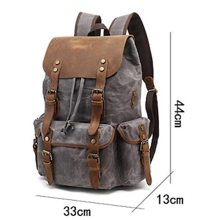 Foto 5 | Foto 5 | Mochila Huoguo, Lona Pulida, Retro, Impermeable, 33 X 13 X 44 Cm - Venta Internacional.