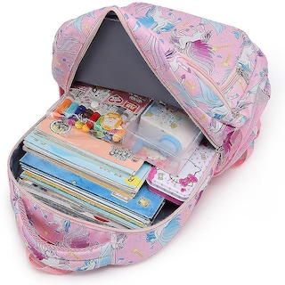 Foto 2 | Foto 2 | Mochila Huoguo De Dibujos Animados De Tres Piezas Para Colegialas Rosa - Venta Internacional.