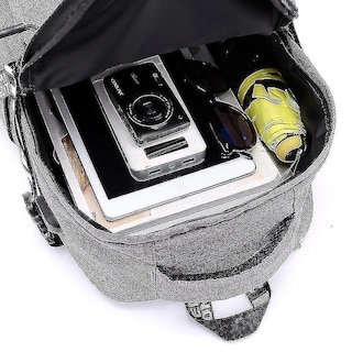 Foto 4 | Foto 4 | Mochila Arinochka Para Ordenador Portátil Con Carga Usb Para Hombre, Color Gris Claro - Venta Internacional.