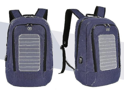 Foto 4 | Foto 4 | Mochila Huoguo Para Hombre, Viaje De Negocios, Carga Solar, Azul - Venta Internacional.