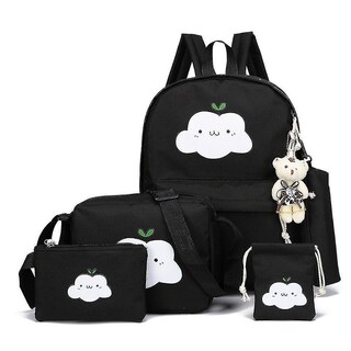 Foto 1 | Foto 1 | Mochila Huoguo Para Niños Con Dibujos Animados De Nubes, Impermeable, Negra - Venta Internacional.