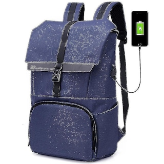 Foto 2 | Foto 2 | Mochila Huoguo College Style Azul De Nylon Impermeable 29x15x45 - Venta Internacional.
