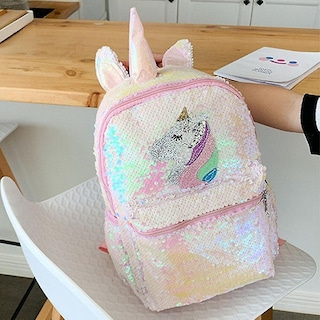 Foto 3 | Foto 3 | Mochila Escolar Huoguo, Mochila Escolar Con Lentejuelas Y Lentejuelas De Unicornio - Venta Internacional.