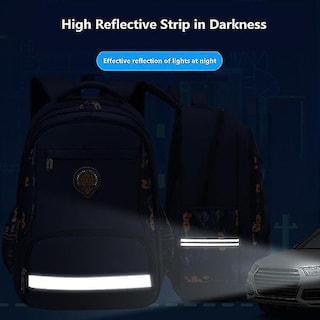 Foto 4 | Foto 4 | Mochila Huoguo Impermeable Para Escuela Primaria Negra - Venta Internacional.
