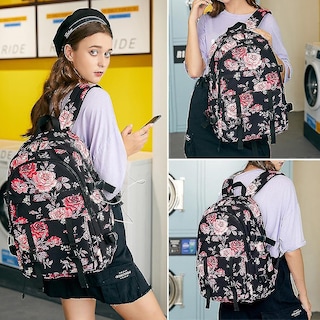 Foto 2 | Foto 2 | Mochila Huoguo, Casual, Para Estudiantes, Impermeable, Verde - Venta Internacional.