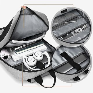 Foto 3 | Foto 3 | Mochila Huoguo Negra Multifuncional para Hombre-Venta Internacional