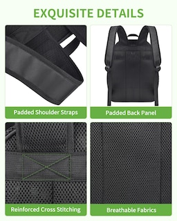 Foto 4 | Foto 4 | Mochila May Tree Negra Mesh Heavy Duty de Gran Capacidad - Venta Internacional