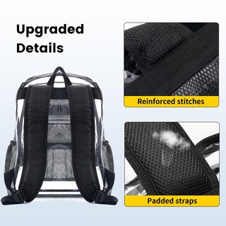 Foto 6 | Foto 6 | Mochila Transparente Vorspack Extra Grande De Pvc Transparente Negro - Venta Internacional.