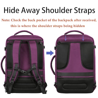 Foto 6 | Foto 6 | Mochila Matein Carry On 27 L Para Mujer Flight Approved, Color Morado - Venta Internacional.