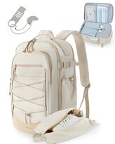 Mochila Bagsmart Carry On Travel De 30 Litros Y 17 Pulgadas, Color Beige - Venta Internacional.