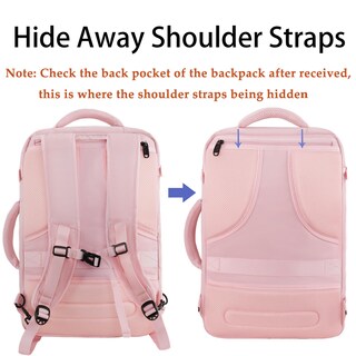 Foto 4 | Foto 4 | Mochila De Viaje Matein Pink Para Mujer De 35 L Con Capacidad Ampliable - Venta Internacional.
