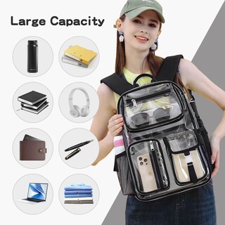 Foto 2 | Foto 2 | Mochila Transparente Cusangel Heavy Duty Tpu De Gran Capacidad Negra - Venta Internacional.