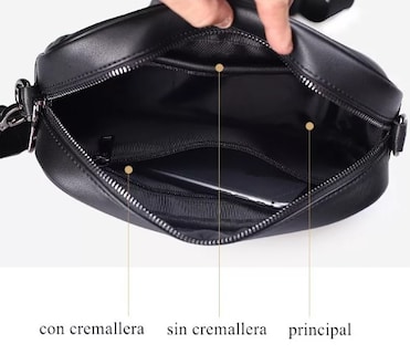 Foto 4 | Foto 4 | Bandolera Xtellar Para Hombre Bolso Crossbody Cuadros Negro