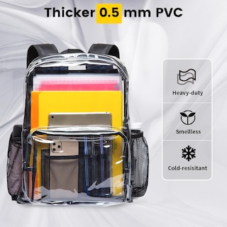 Foto 3 | Foto 3 | Mochila Transparente Vorspack Extra Grande De Pvc Transparente Negro - Venta Internacional.