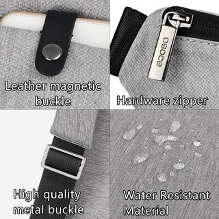 Foto 6 | Foto 6 | Bolso Bandolera Osoce 1.0s Gris Claro Antirrobo Para Mujeres Y Hombres - Venta Internacional.