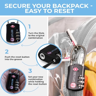 Foto 4 | Foto 4 | Mochila Shylero Clear Extra Grande De 32 Litros Con Cierre Tsa, Gris Claro - Venta Internacional.