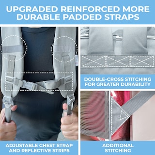 Foto 7 | Foto 7 | Mochila Shylero Clear Extra Grande De 32 Litros Con Cierre Tsa, Gris Claro - Venta Internacional.