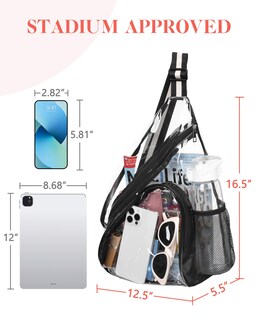 Foto 3 | Foto 3 | Bolso Bandolera Hulisen, De Pvc Transparente, Aprobado Para Estadios - Venta Internacional.
