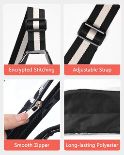 Foto 5 | Foto 5 | Bolso Bandolera Hulisen, De Pvc Transparente, Aprobado Para Estadios - Venta Internacional.