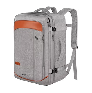 Foto 1 | Foto 1 | Mochila De Viaje 50l Con Tres Bolsos Gris Y Naranja