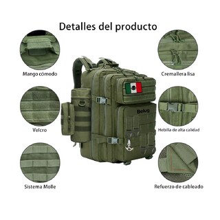 Foto 2 | Foto 2 | Mochila Táctica Multifuncional Para Exteriores De 45 L Verde