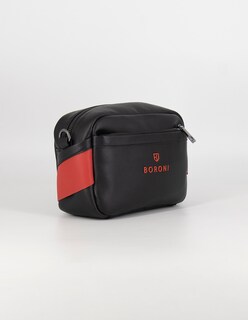 Foto 2 | Foto 2 | Bandolera Crossbody Boroni Negro Rojo Con Correa Ajustable