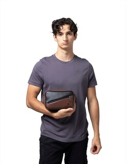Foto 5 | Foto 5 | Bandolera Crossbody Boroni Café Negro Con Correa Ajustable