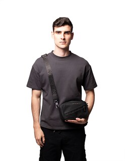 Foto 4 | Foto 4 | Bandolera Crossbody Boroni Negro Con Correa Ajustable