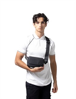 Foto 5 | Foto 5 | Bandolera Crossbody Boroni Negro con Correa Ajustable