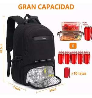 Foto 2 | Foto 2 | Xtellar Mochila De Almuerzo Antirrobo Impermeable A Portátil 15,6i Color Negro Diseño De La Tela Oxford 900d
