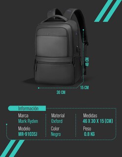 Foto 5 | Foto 5 | Mochila Mark Ryden 9103sj Negro