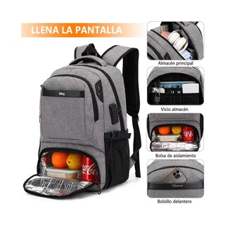 Foto 3 | Foto 3 | Mochila Belug De Almuerzo Antirrobo Impermeable A Portátil 15,6i Color Gris