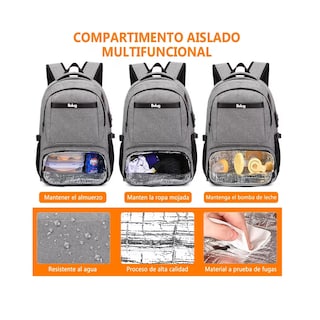 Foto 5 | Foto 5 | Mochila Belug De Almuerzo Antirrobo Impermeable A Portátil 15,6i Color Gris