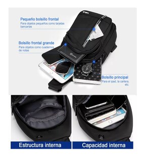 Foto 4 | Foto 4 | Pechera Mochila Lab.g Impermeable Multifunción Cruzada Hombro Negro