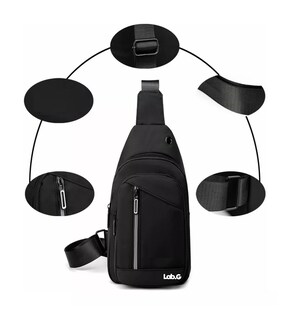 Foto 5 | Foto 5 | Pechera Mochila Lab.g Impermeable Multifunción Cruzada Hombro Negro