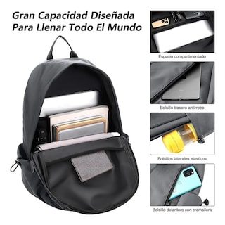 Foto 4 | Foto 4 | Mochila Antirrobo Mochila Impermeable Para Portátil Lab.g Gris