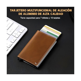 Foto 2 | Foto 2 | Cartera Con Protección Rfid De Aluminio Para Hombre Eo Safe Imports Esi-19373 Marron
